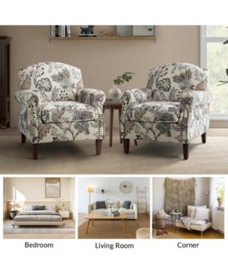 Solid Wood Nailhead Trim Gianluca Traditional Armchair