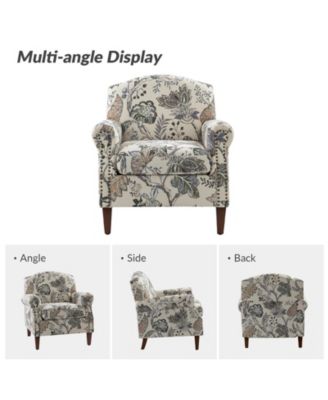 Solid Wood Nailhead Trim Gianluca Traditional Armchair