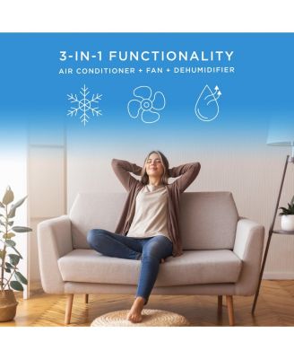 Portable Air Conditioner, Dehumidifier & Fan, Portable AC 9,000 BTU Bedroom AC & Covers up to 400 Sq. Ft., Wifi Enabled,Pink