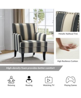 Herrera Classic Upholstered Armchair with Nail Head Trim