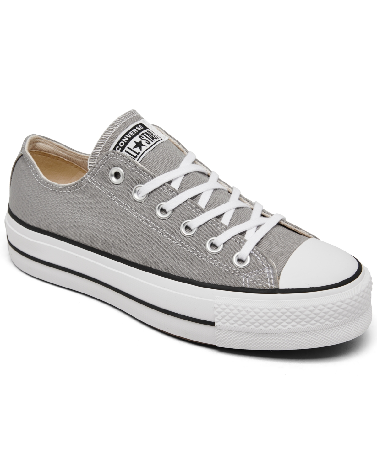 Women's Chuck Taylor All Star Lift Ox Low Top Platform Casual Sneakers from Finish Line - TOTALLY NEUTRAL