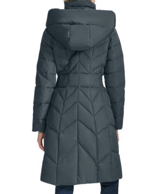 Cole Haan Women's Bibbed Hooded Puffer Coat - Macy's