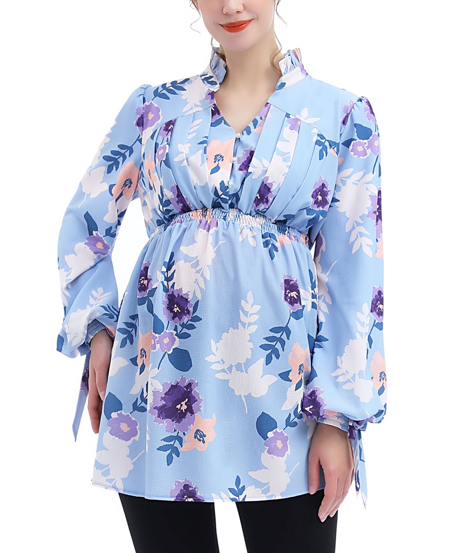 Женская блузка kimi + kai Maternity Babydoll Nursing Blouse, цвет: Разноцветный — фото 1