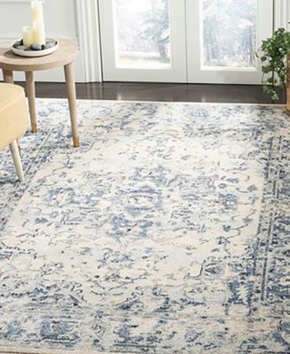 Charleston CHL411 Ivory and Navy 8' x 10' Area Rug