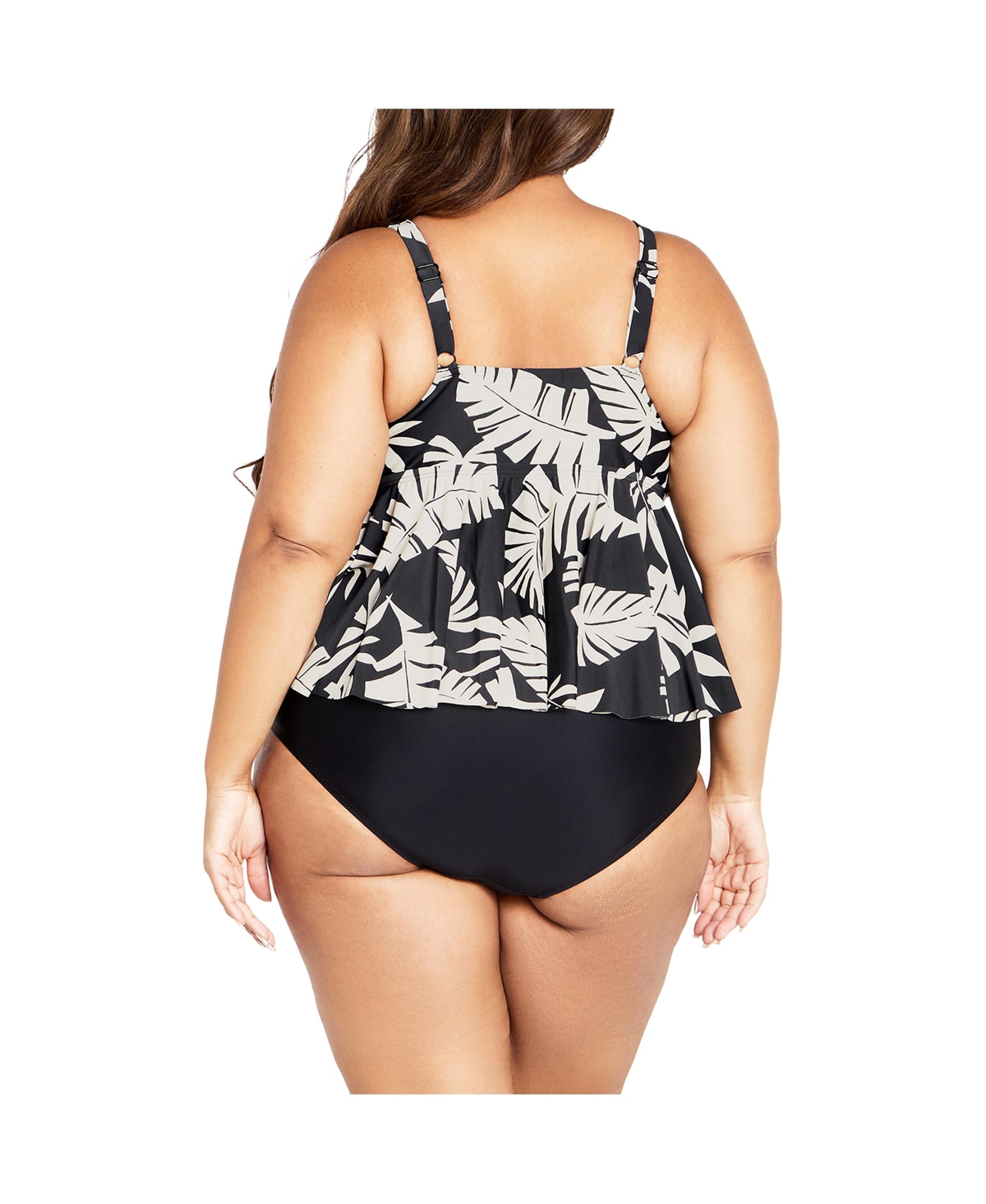 City Chic Plus Size Palma Print Tankini