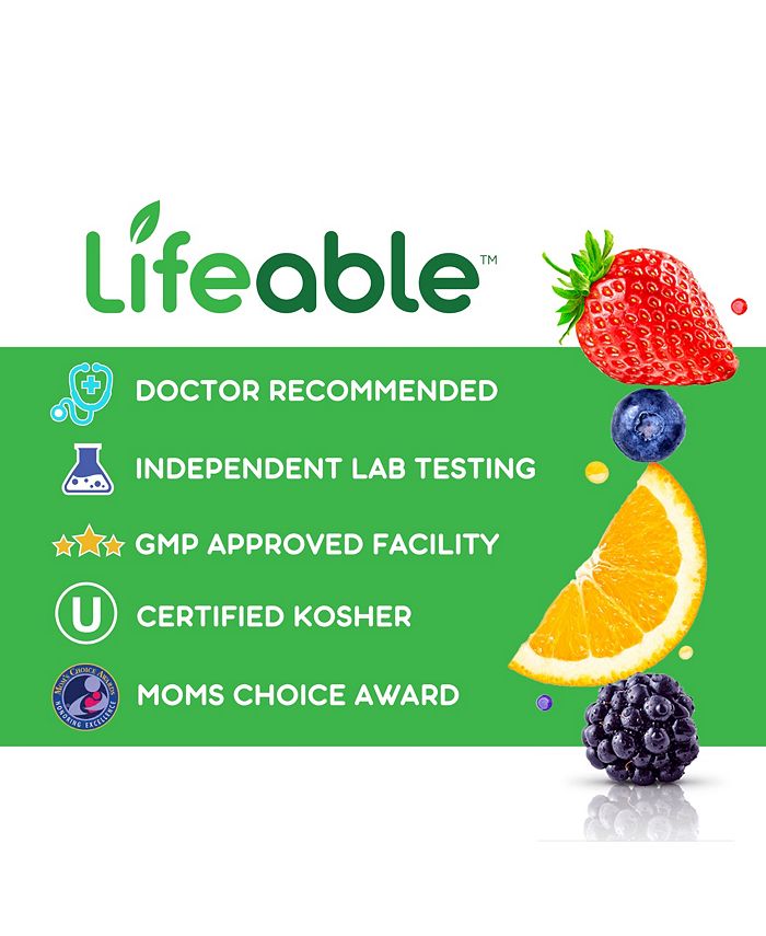 Lifeable Iron for Kids 10 mg with Vitamin C Gummies Healthy Iron