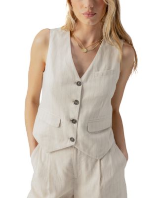 Sanctuary - Women's Timeless V-Neck Button-Front Vest