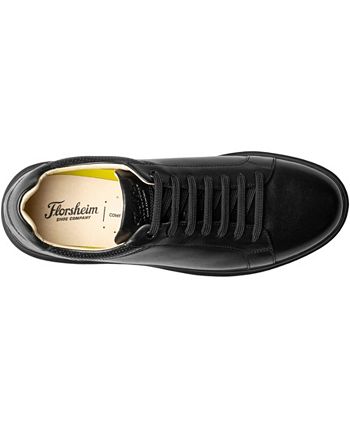 Florsheim Social Lace Toe Sneaker in Black with White