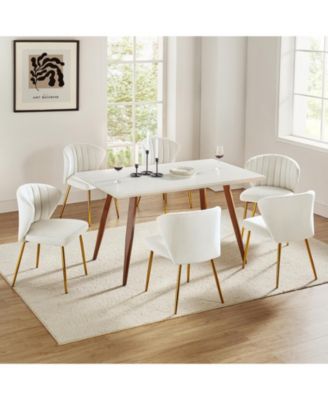 Aruna Velvet Side Chair with Metal Legs