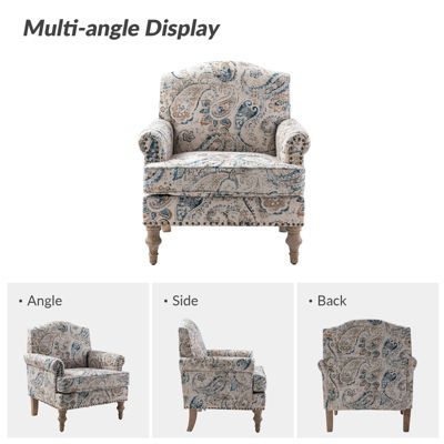 Lakeydra Farmhouse Style Armchair with Pattern Design