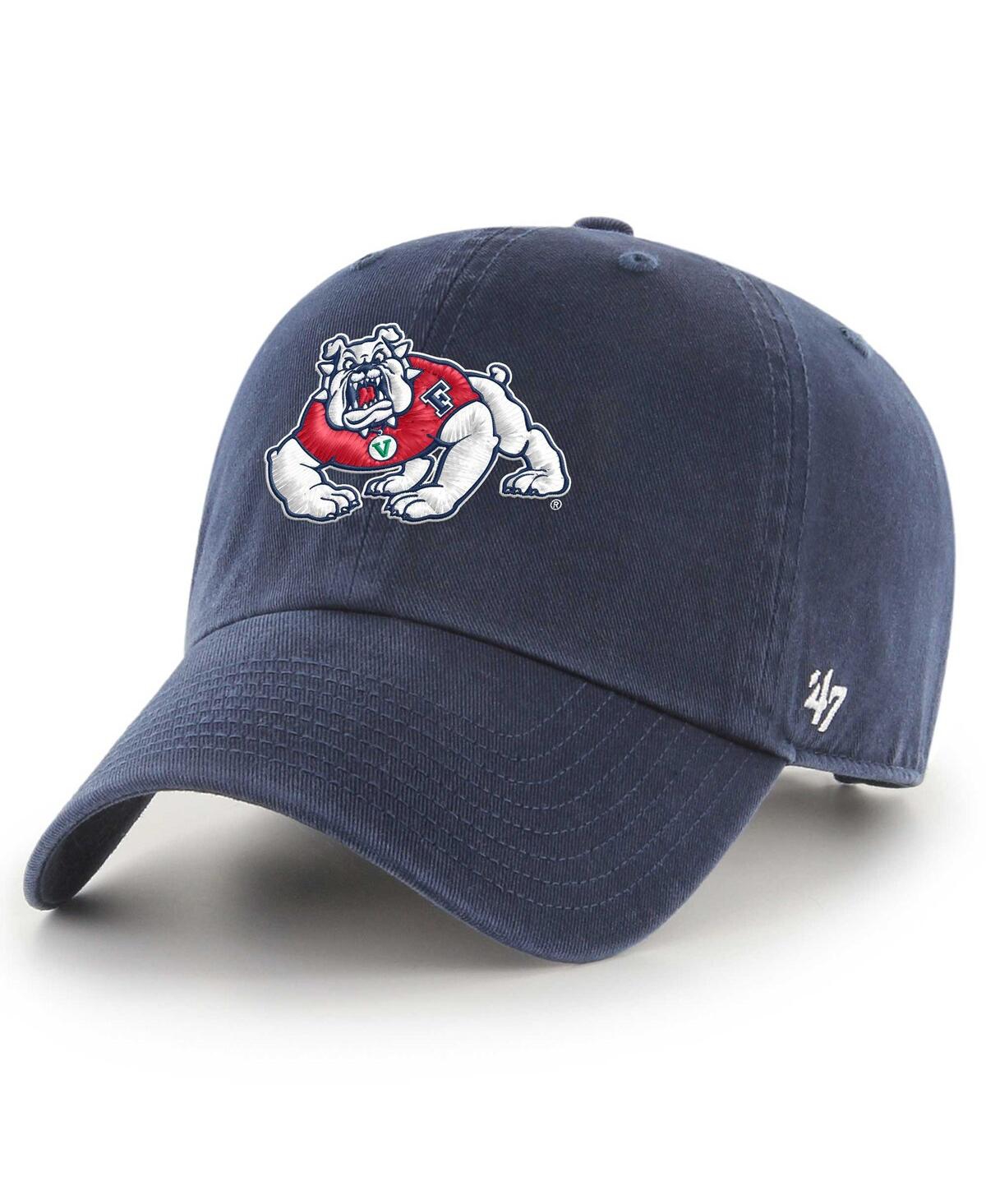47 Men's Navy Fresno State Bulldogs Clean Up Adjustable Hat - Navy Red