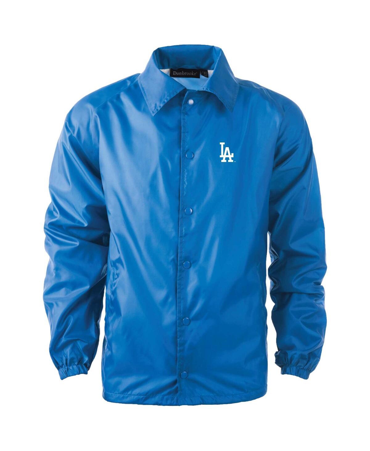 Dunbrooke Men's Royal Los Angeles Dodgers Coach's Raglan Full-snap Windbreaker Jacket In Blue