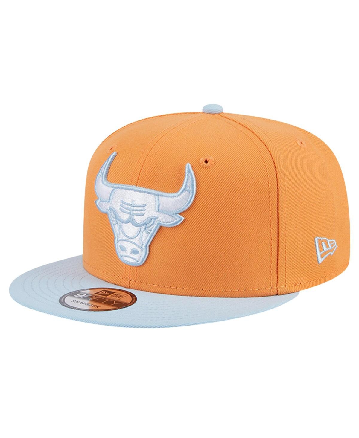 Men's Orange/Light Blue Chicago Bulls 2-Tone Color Pack 9fifty Snapback Hat - Orange Lig