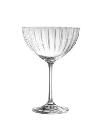 Galway Crystal Erne Saucer Champagne Glasses, Set of 2