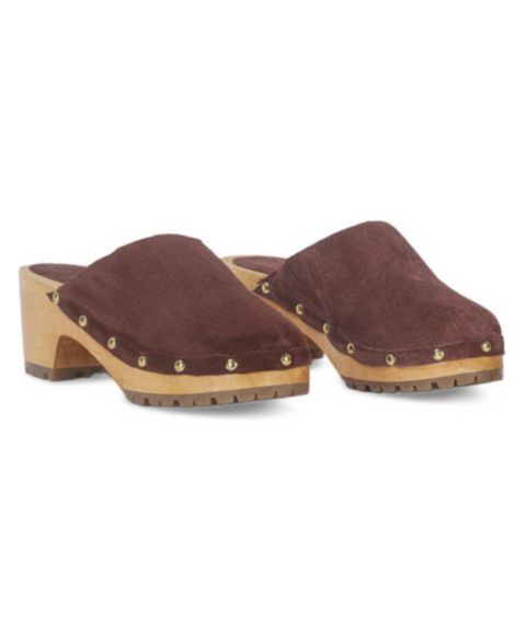 Женские замшевые мюли Rag & Co Cedrus с заклёпками, цвет: Коричневый