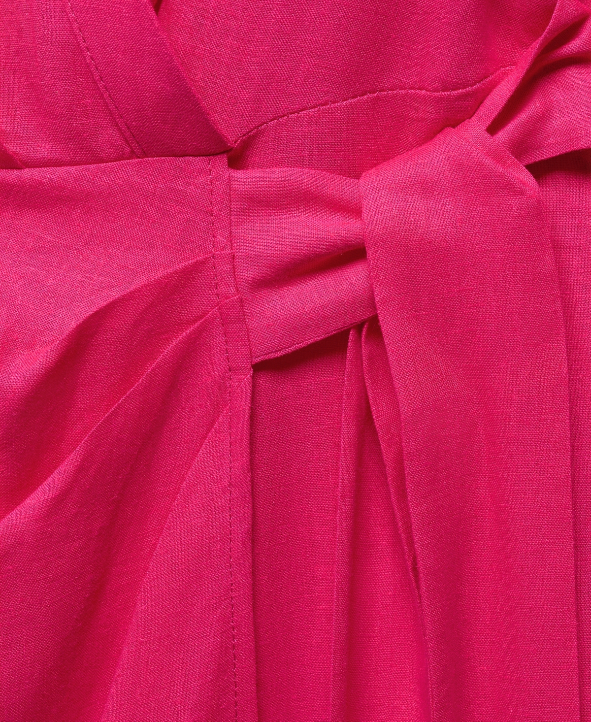 Shop Mango Women's Bow Shirt Dress In Bright Pink