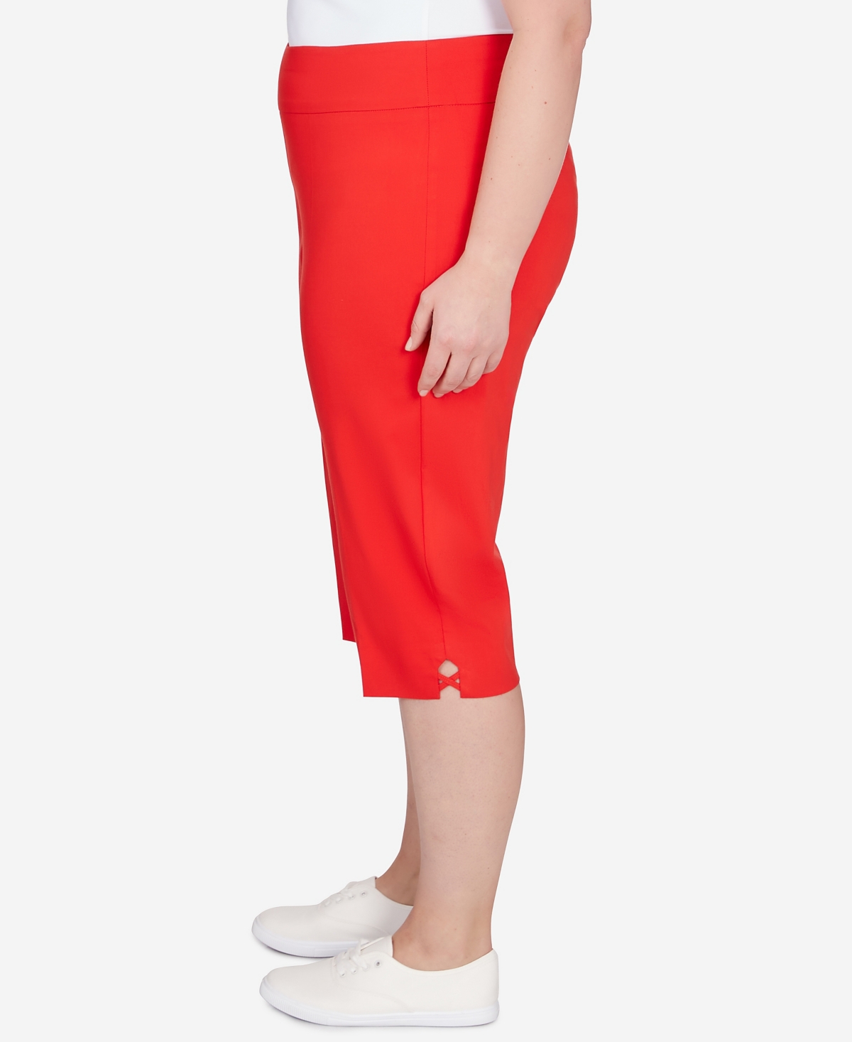 Shop Ruby Rd. Plus Size Americana Clamdigger Capri Pants In Tomato