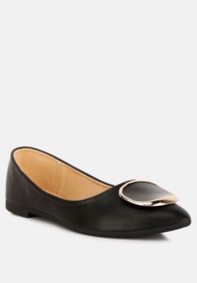 Womens Karder Brooch Detail Ballet Flats