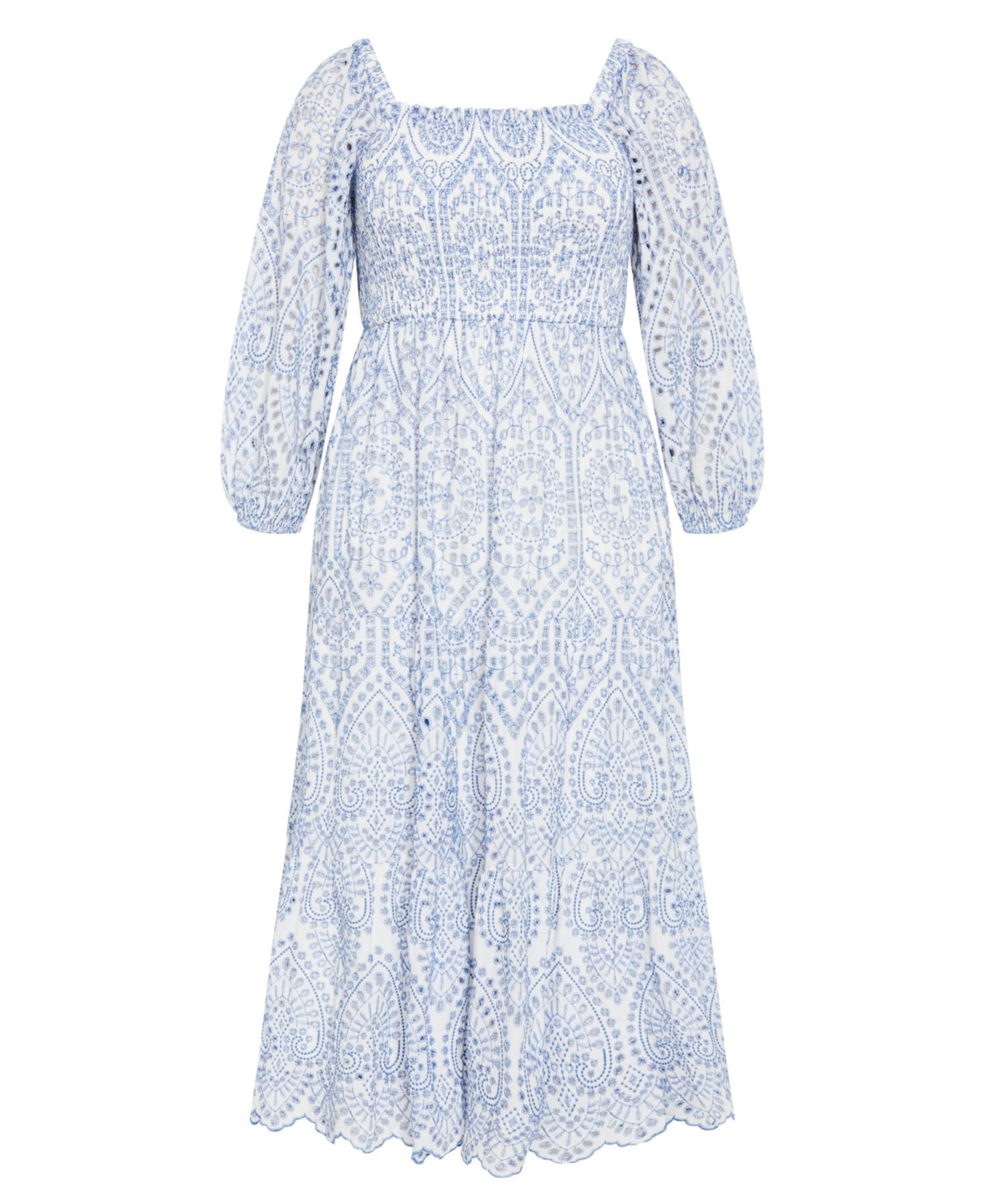 Женское платье CITY CHIC Brodie 2 Tone Maxi, цвет: Белый / Синий — фото 2