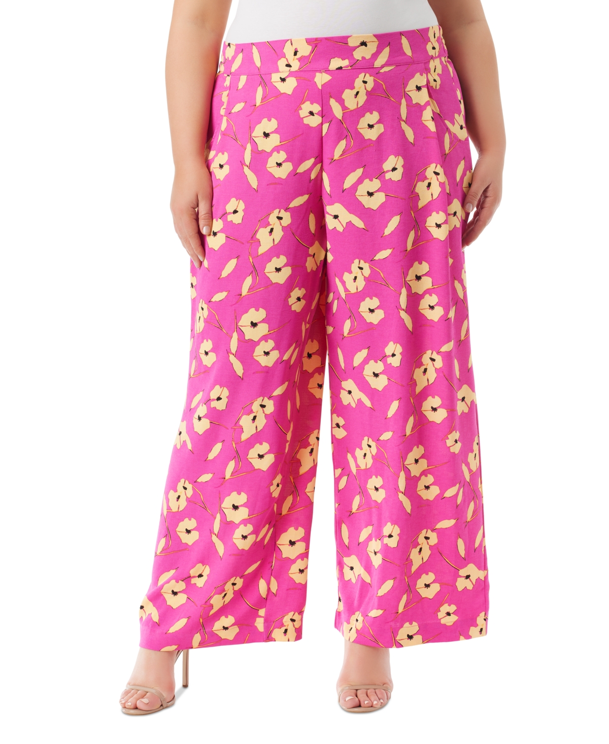 Shop Jessica Simpson Trendy Plus Size Winnie Wide-leg Pants In Rose Viole