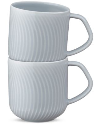 Denby - Arc Large Textured Porcelain Mugs, Set of 2