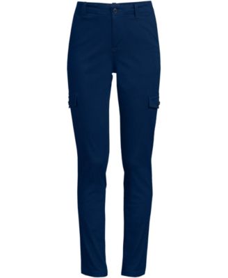 Petite Mid Rise Slim Cargo Chino Pants