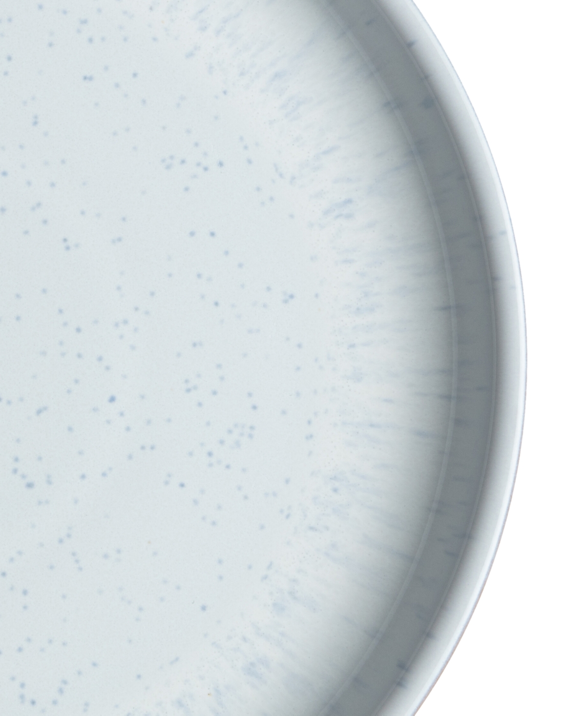Denby White Speckle Stoneware Coupe Dinner Plates, Set Of 4 In White
