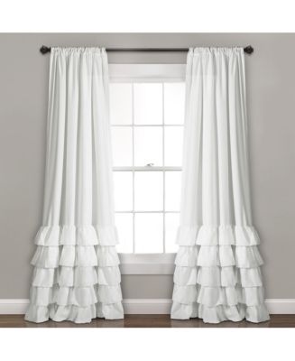 Lush Decor Allison Ruffle Window Curtain Panels - Macy's