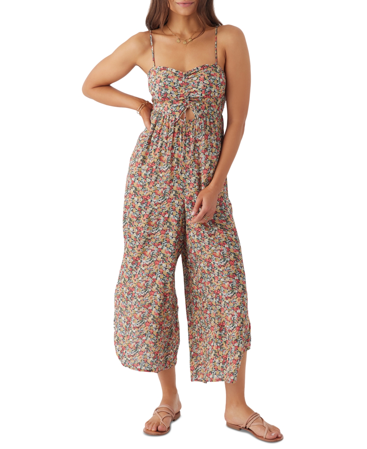 O'neill Juniors' Keiko Printed Sleeveless Jumpsuit In Multi Color