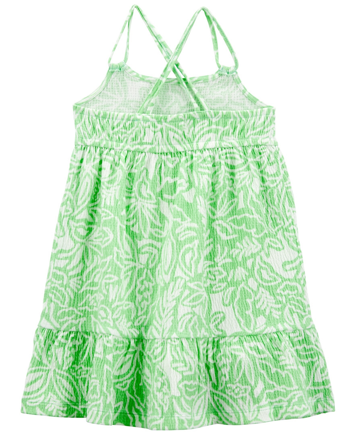 Shop Carter's Toddler Girls Floral Gauze Dress In Green