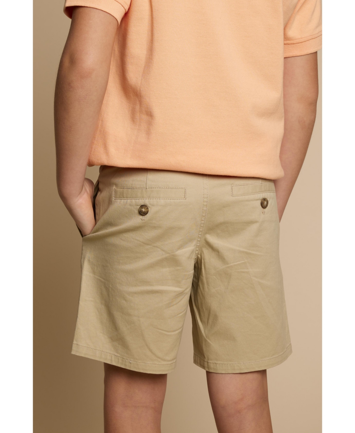 B by Brooks Brothers Big Boys Stretch Twill Chino Shorts