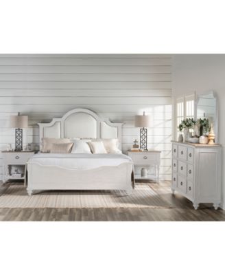 Mandeville 3pc Bedroom Set (Upholstered Queen Bed + Dresser + 1-Drawer Nightstand)