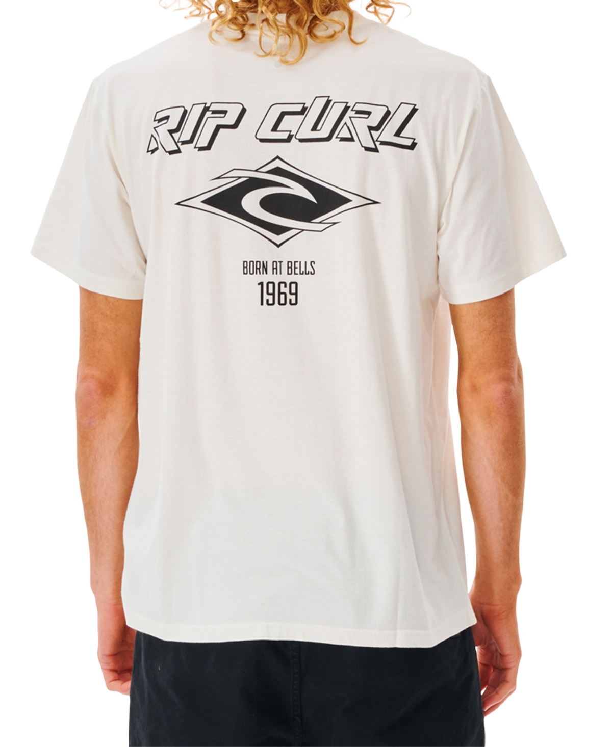 Rip Curl Men's Fade Out Icon Short Sleeve T-shirt In Bone