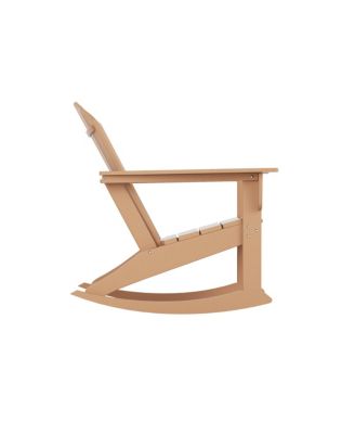 Outdoor Patio Poly Adirondack Rocking Chair Rocker