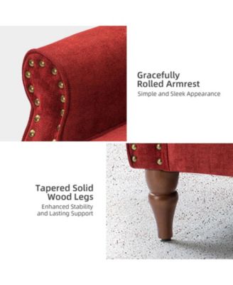 Nivison Modern Small Accent Chair with Nailhead Trim Space Saving