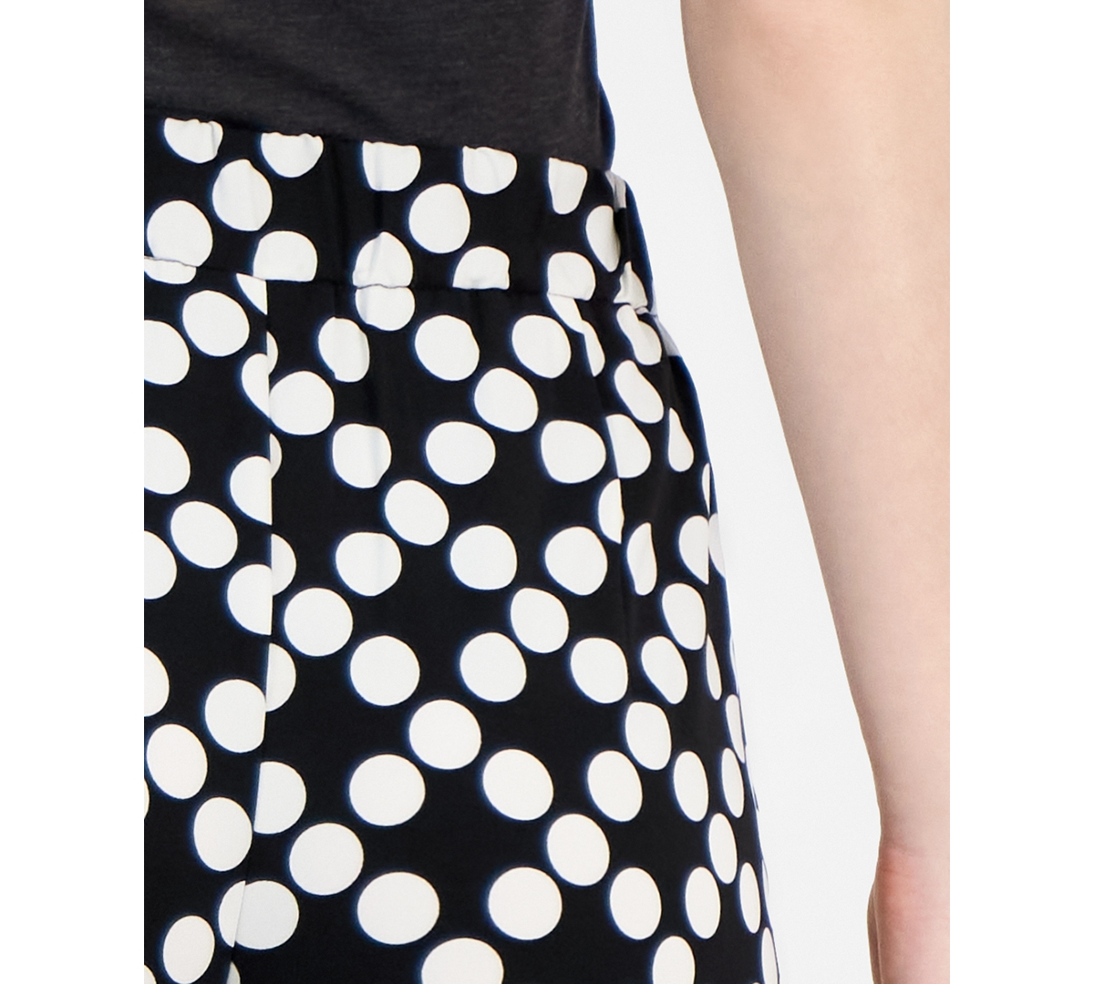 Tommy Hilfiger Women's Printed High-Rise Wide-Leg Pants -ivy
