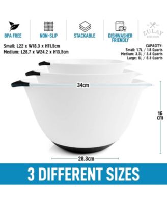 3-Pc Plastic Mixing Bowl Set