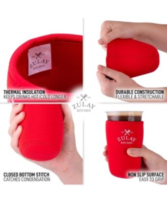 Reusable Neoprene Medium Coffee Sleeve – Fits 22oz to 24oz Iced Cups