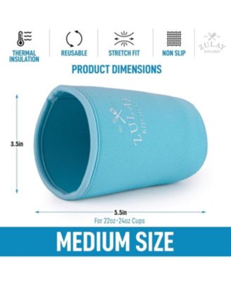 Reusable Neoprene Medium Coffee Sleeve – Fits 22oz to 24oz Iced Cups