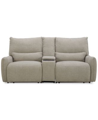 Olper 3-Pc. Fabric Zero Wall Sofa with 2 Power Recliners and 1 Console, Created for Macy's