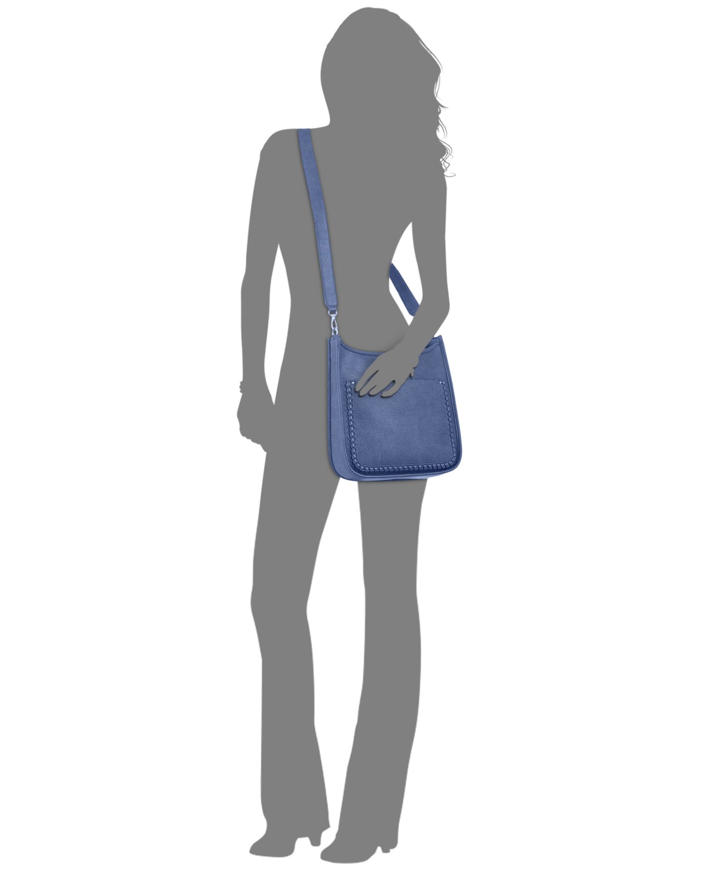 Женская сумка Style & Co Whipstitch Medium Crossbody, цвет: Синий — фото 6