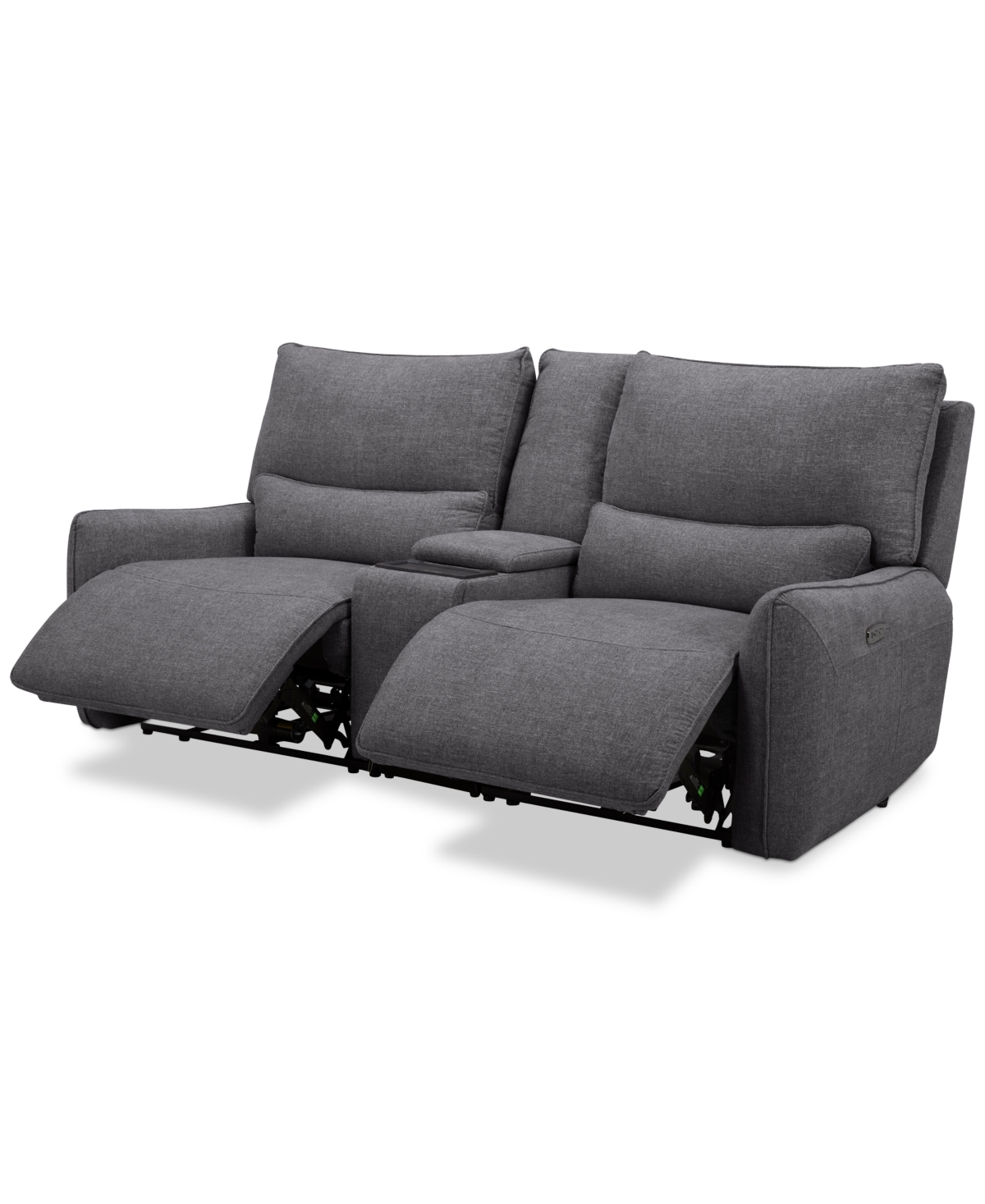 Olper 3-Pc. Fabric Zero Wall Sofa with 2 Power Recliners and 1 Console, Created for Macy's
