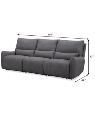 Olper 3-Pc. Fabric Zero Wall Sofa with 2 Power Recliners Chairs, Created for Macy's	