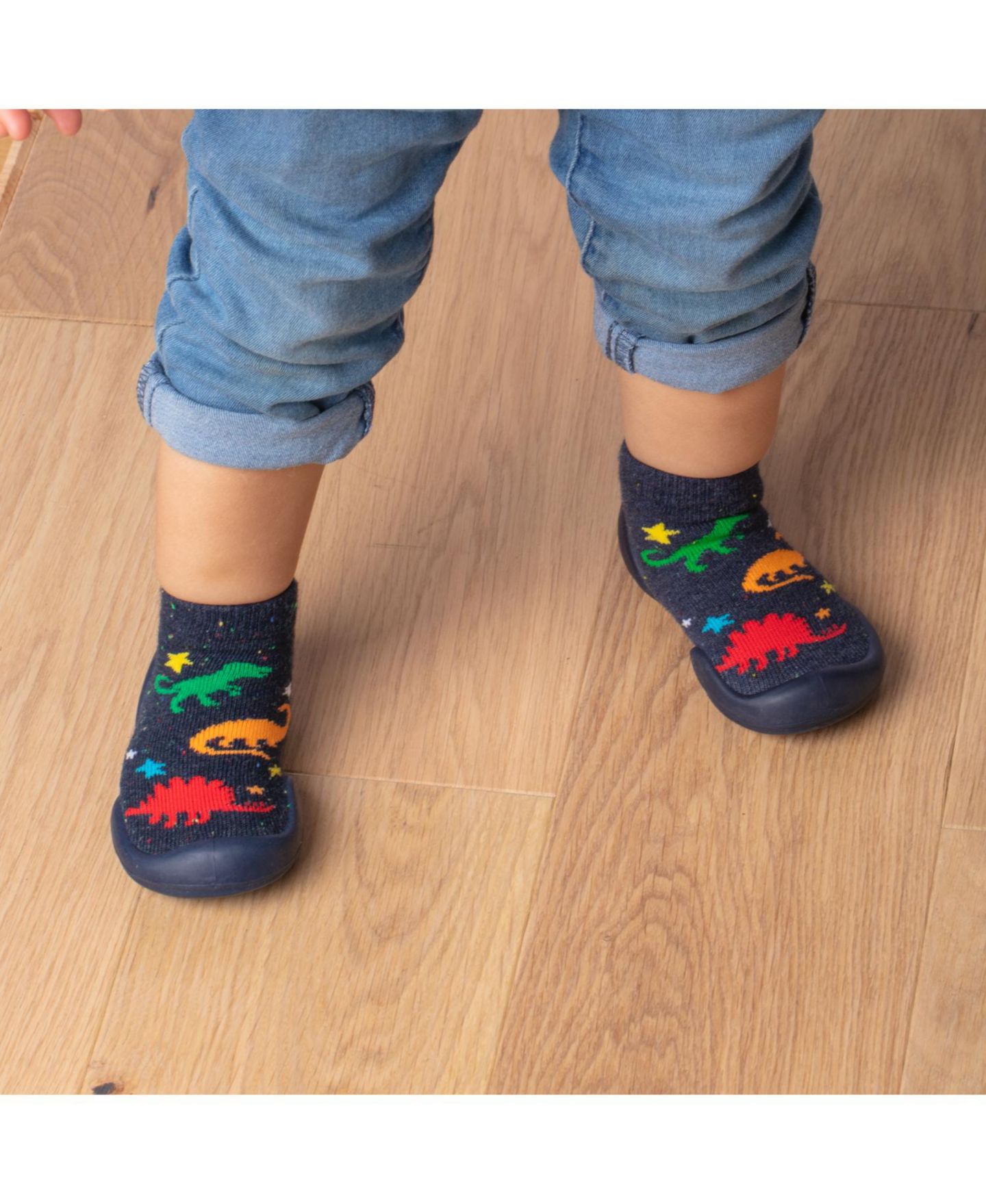 Обувь Komuello Breathable Washable Non-Slip Sock Shoes Dinos для мальчиков-малышей, цвет: Тёмно-синий — фото 6