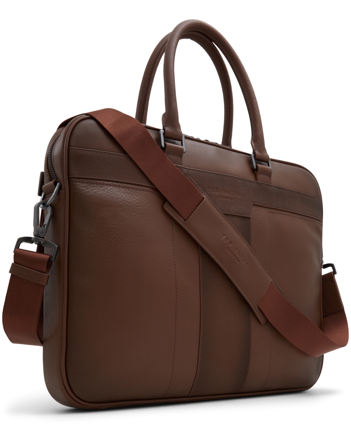 Shop Aldo Ted Baker Belgrave Leather Laptop Bag In Brown