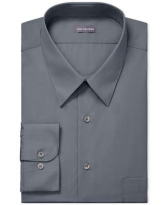 Men's Big & Tall Classic/Regular Fit Wrinkle Free Poplin Solid Dress Shirt