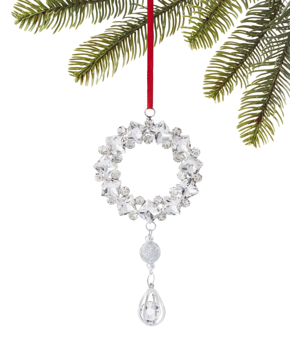Holiday Lane Jeweled Elegance Sparkling Wreath Ornament, Exclusively At Macy's In No Color