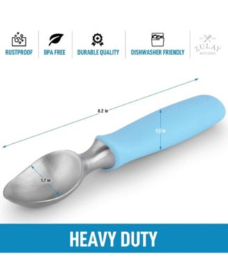 Heavy Duty Ice Cream Scoop - Stainless Steel Ice Cream Scooper With Non-Slip Rubber Grip