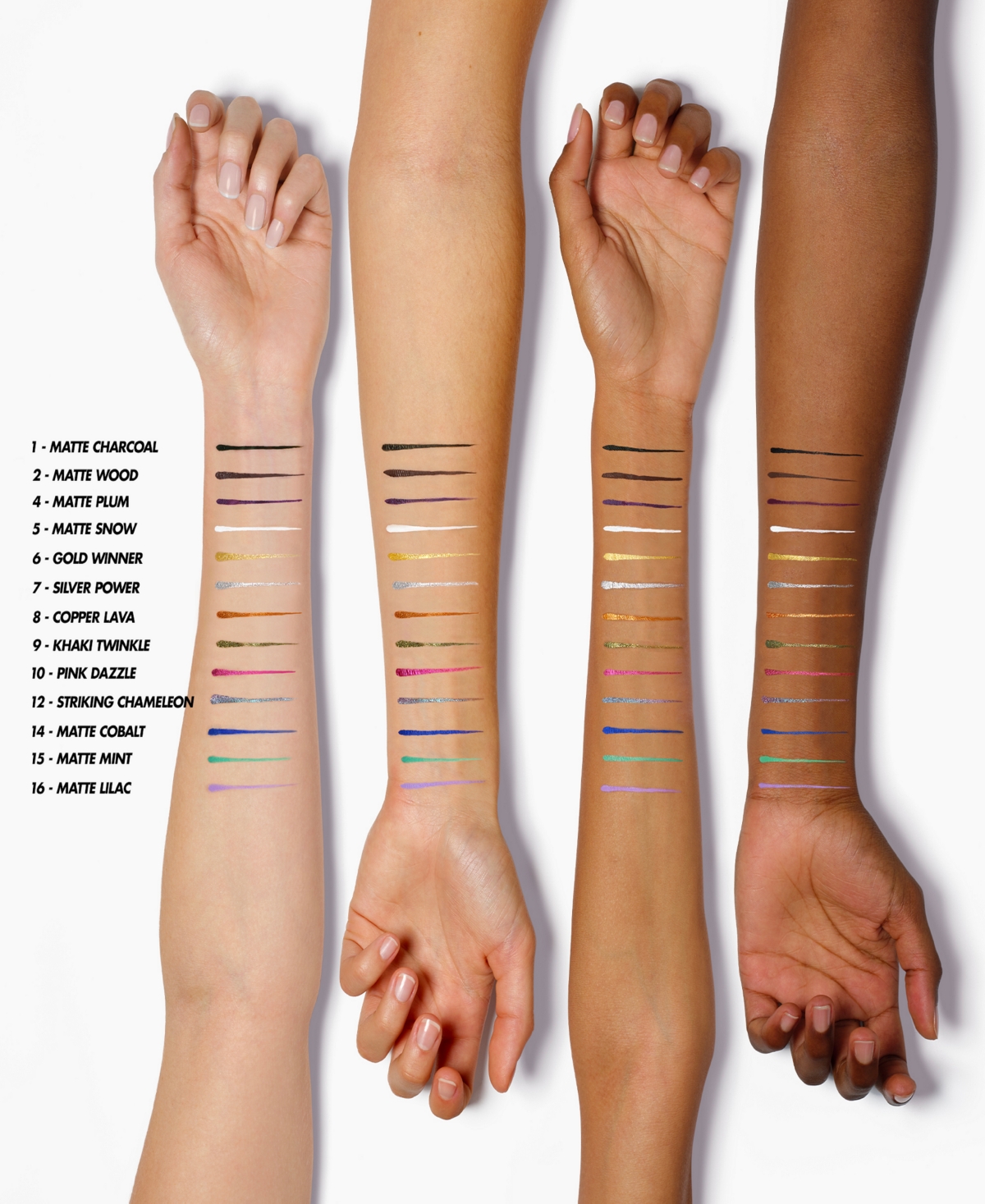 Make Up For Ever Aqua Resist Color Ink Liquid Eyeliner In 12 Striking Chameleon - Duo-chrome Blue