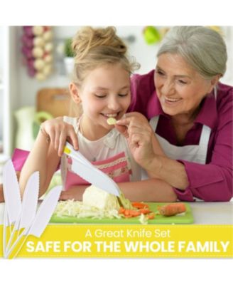 3-Piece Kids Knife Set for Real Cooking & Baking with Serrated Edges